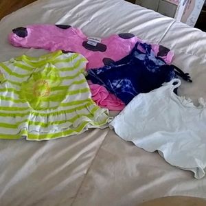 Bundle of infant girls pants and skirts tops